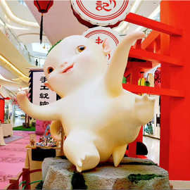 玻璃钢卡通胡巴公仔正版捉妖记商场电影院户外景区雕塑摆件