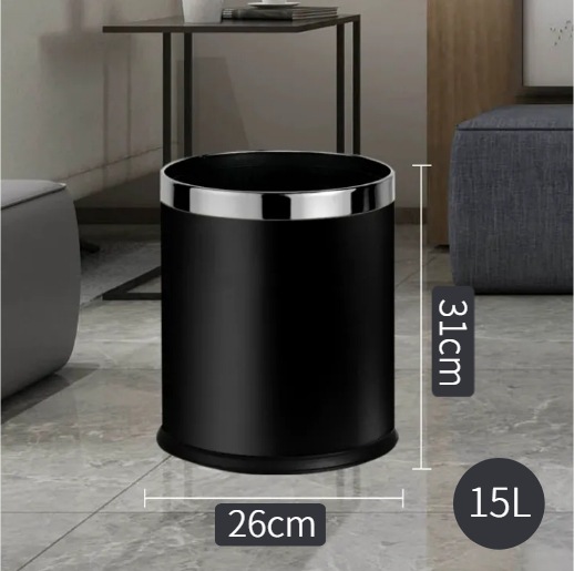 Anillo de plata-15L doble barril