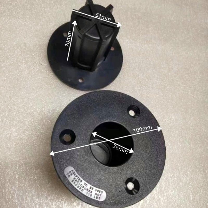 Base de altavoz de plástico de 100 mm de diámetro Base de altavoz de hierro Base de plástico Base de plástico de tres agujeros image 3