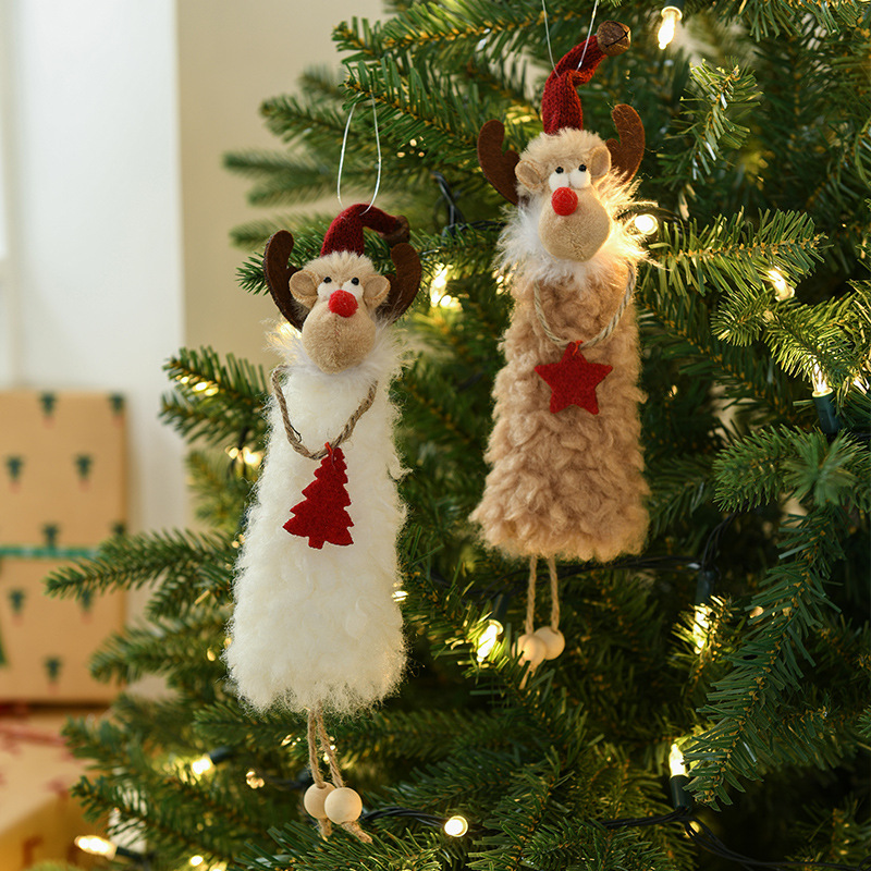 Nuevas decoraciones navideñas de estilo nórdico, muñecos de peluche, adornos colgantes, pequeñas decoraciones navideñas creativas