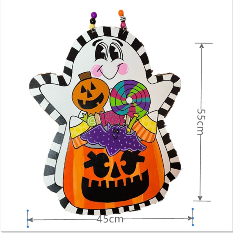 Трансграничный Хэллоуин деревянные подвески фестиваль смешной список дом с привидениями реквизит витрины деревянных украшений