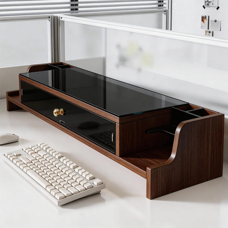 Computer Stand for Home Study, Laptop Heightening Stand, Desktop Computer Elevated Stand, Keyboard and Mouse Storage Rack
