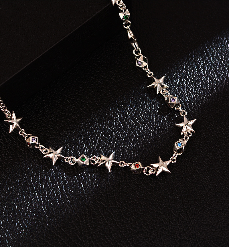 Star Pattern All Seasons Season Wholesale Jewelry IG Style Star Copper Plating Necklace Chain-free