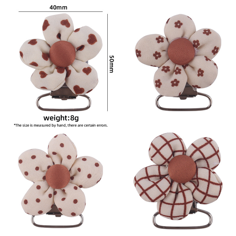 Nuevo bebé suministros DIY flor chupete clip de dibujos animados flor impresión clip chupete cadena anti-gota cadena Accesorios