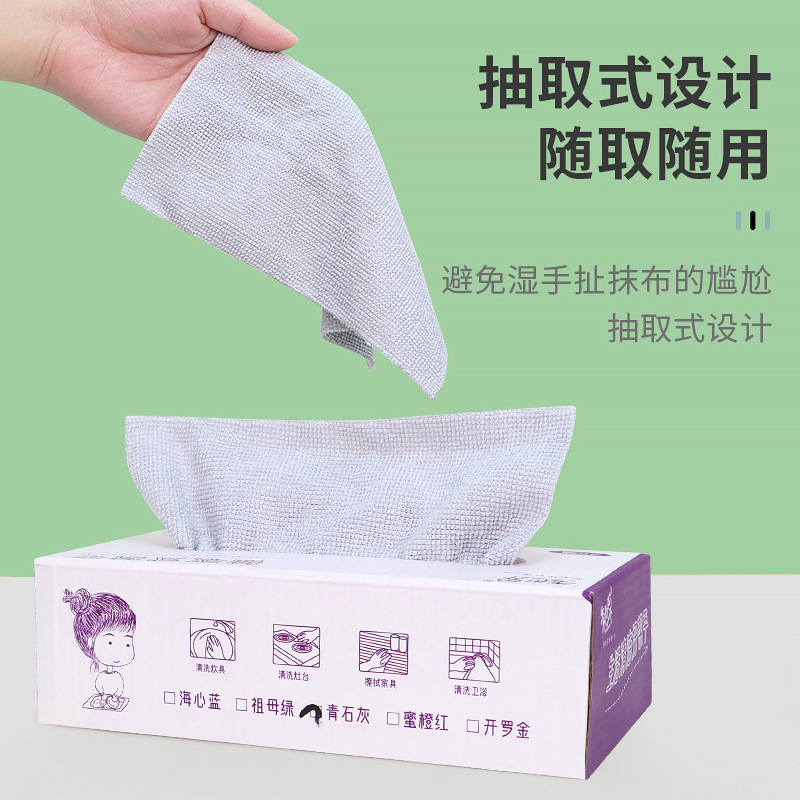 人気のポリエステルとナイロンの箱入り取り外し可能な雑巾ハウスキーピングクリーニング乾湿両用お手入れ簡単ブラシマイクロファイバータオルブロック|undefined