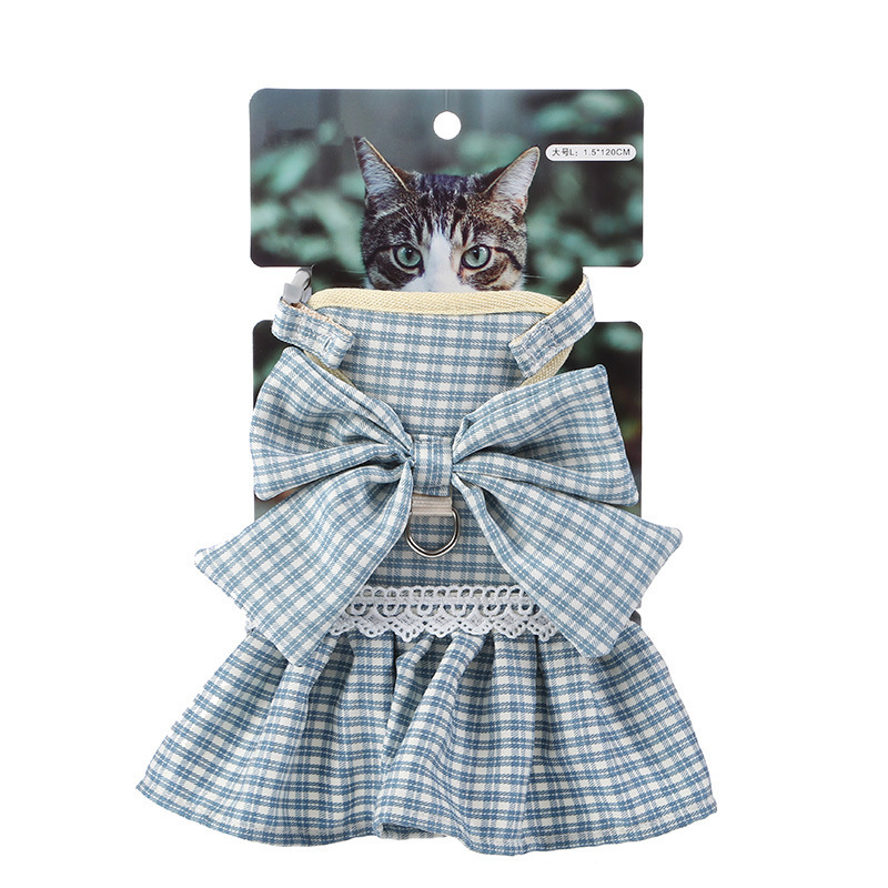 Suministros para mascotas Tronos transfronterizos de nuevo estilo arco de hadas correa para el pecho para gatos anti-deslizamiento correa para el pecho correa para gatos ajustable