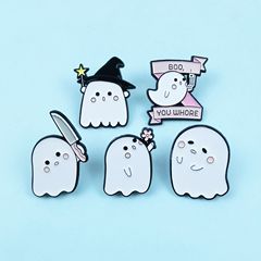 クロスボーダー小さなゴーストかわいいブローチクリエイティブハロウィンシリーズかわいいゴースト合金バッジアクセサリー卸売