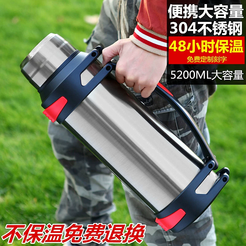 Термос из нержавеющей стали 304, чайник для воды, большая емкость, чашка-термос, мужская уличная портативная автомобильная чашка для чая, бытовой термос, чайник для воды