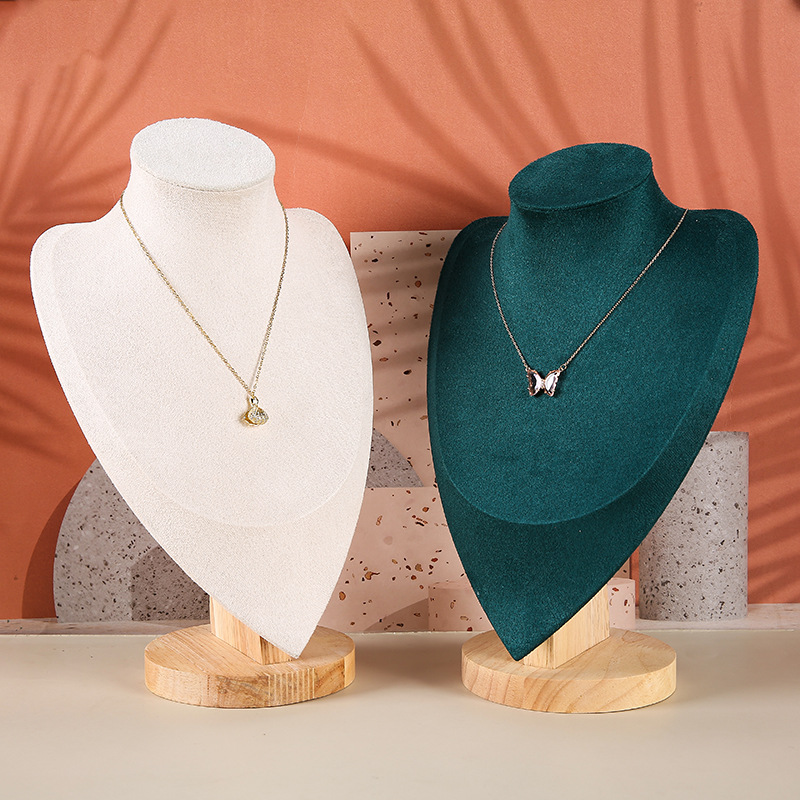 Nordic Style Solid Color Solid Wood Cloth Jewelry Rack display picture 2