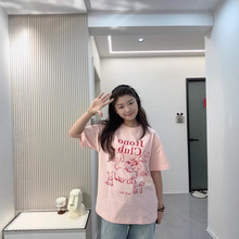 绝美清仓打底衫人物别致薄款潮流印花上衣服女夏季纯棉短袖T恤潮