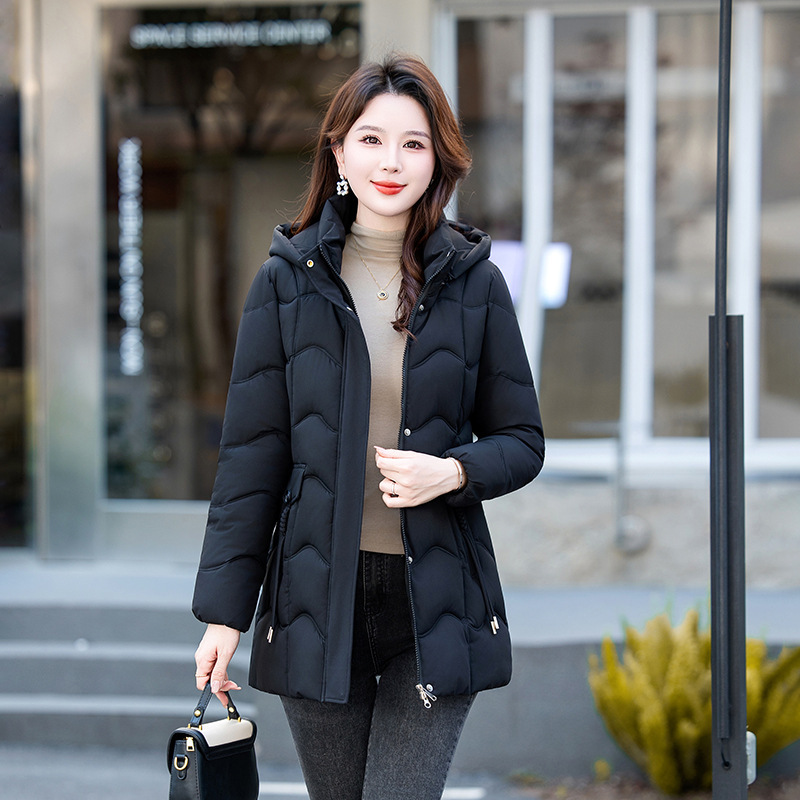 冬季新款羽绒棉衣女中长款修身显瘦棉服时尚减龄百搭中年妈妈棉袄|undefined