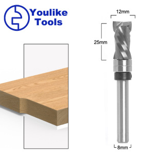 8mm shank integral alloy lower bearing trimming knife double-edged composite blade European AliExpress Amazon supply