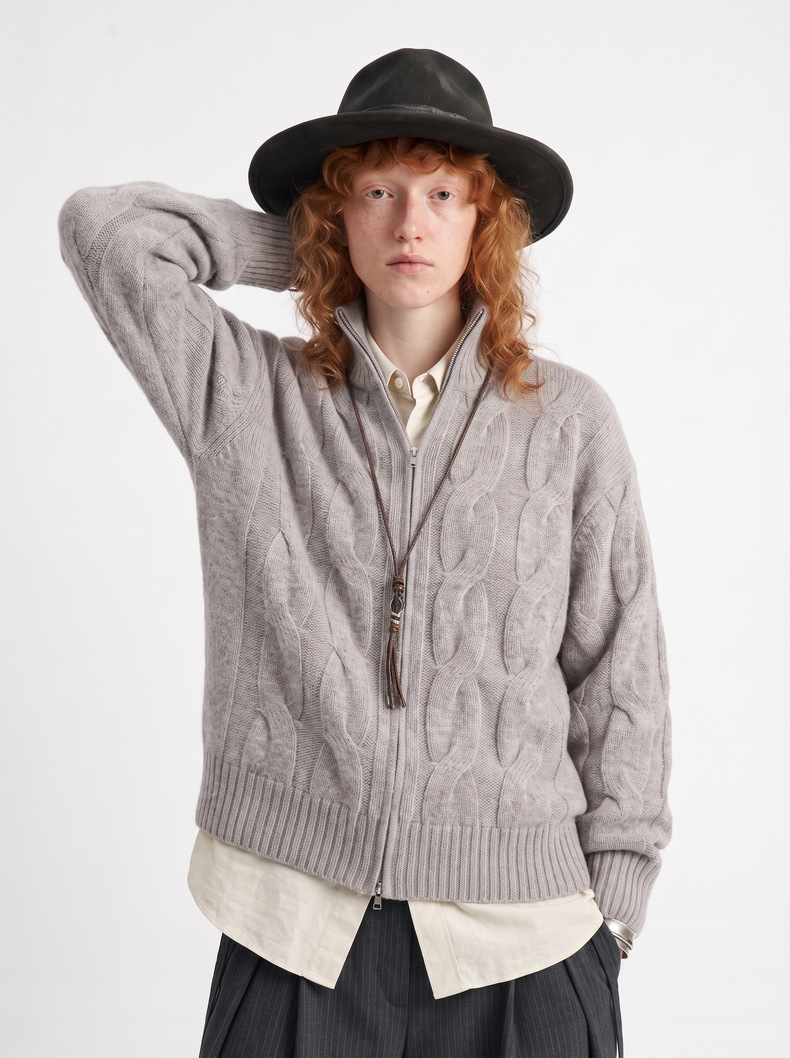 Inflation Jacquard Knit Jacket