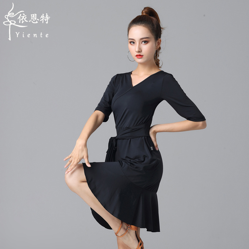 New summer Latin dance dress for adults, professional dance skirt, high-end competition outfit, practice clothes, performance dress