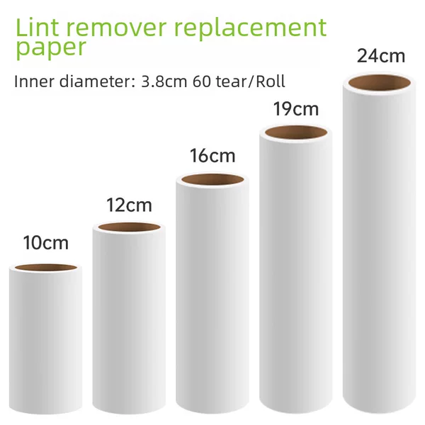 Sticker Roll Paper Replacement Core Roller Wholesale Tearable Dust Adhesive Roll Paper Pet Hair Removal Brush Dehairy Roll Paper Core