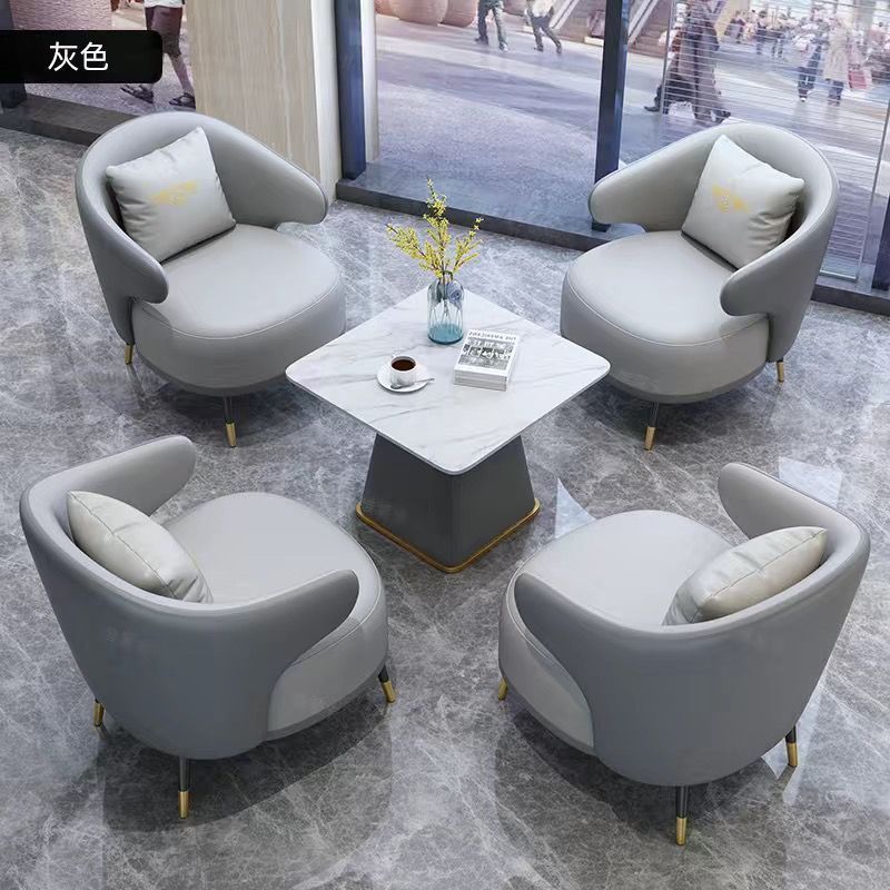 Sofá individual mesa de té combinación de ventas balcón ocio hotel de negocios salón de belleza recepción sofá mesa de negociación