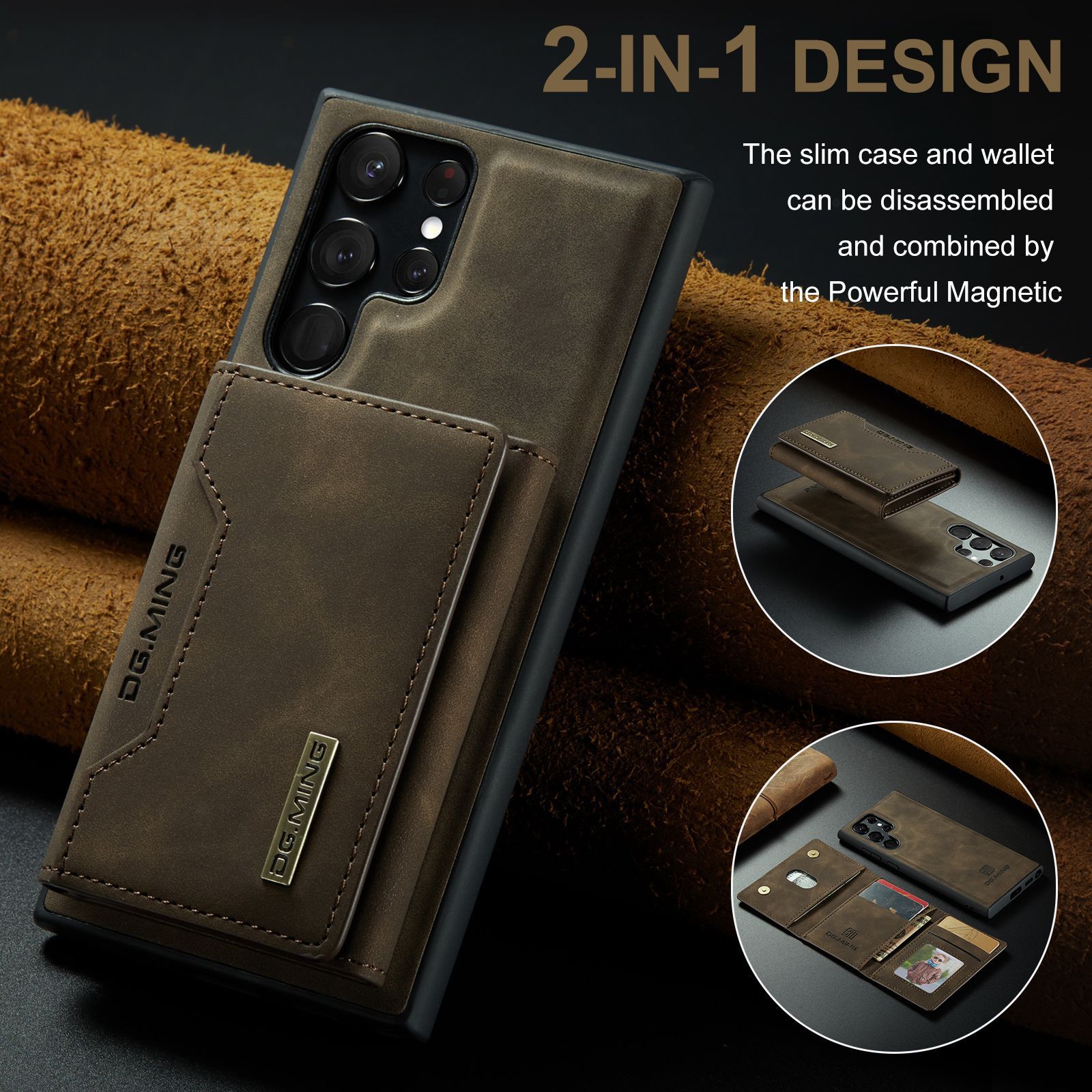 Vintage Style Solid Color Pu Leather  Phone Cases display picture 2