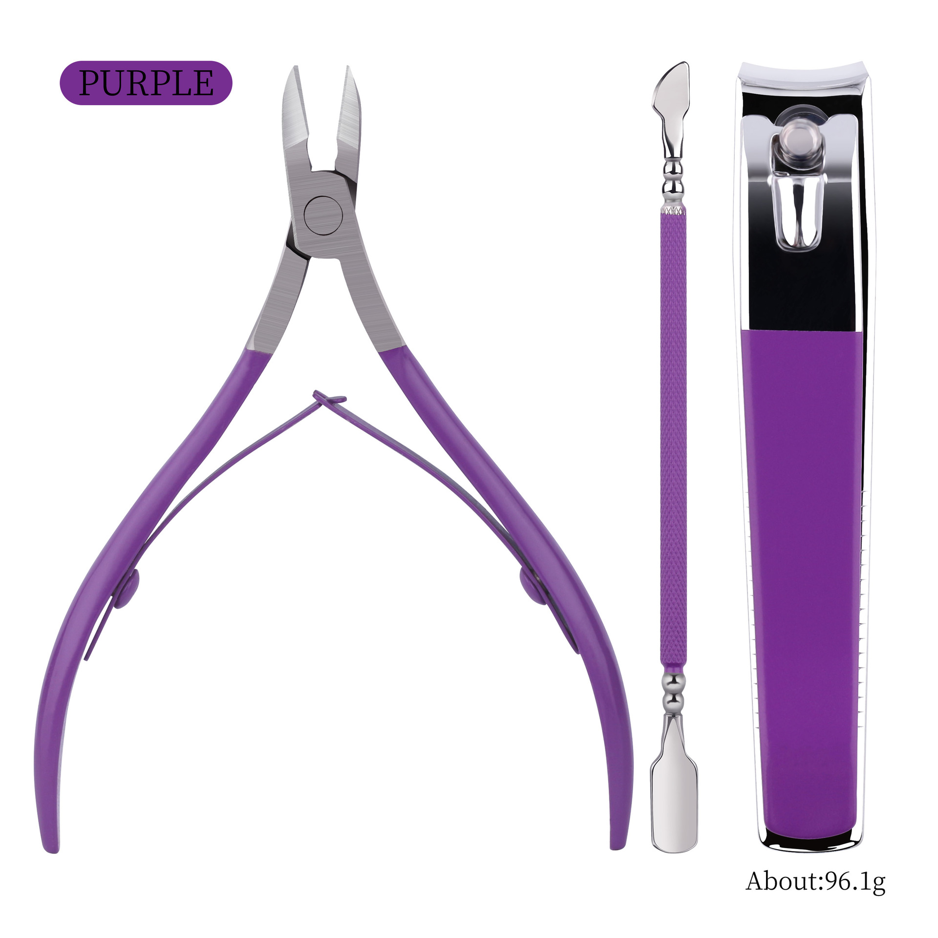 Herramientas para uñas, tijeras para la piel muerta, taller de uñas, reparación de uñas, cortaúñas, cortaúñas, cortaúñas, 3 piezas