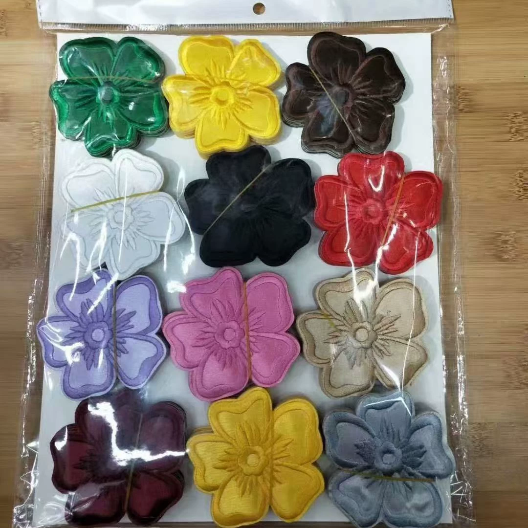 Большие, средние и маленькие черные вышитые тканевые нашивки с буквами и цветами для одежды, брюк, обуви, ремонта дырок и украшения.