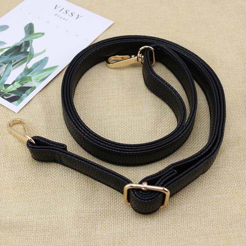 Black strap accessories crossbody single-shoulder double-shoulder strap plain pineapple pattern cross pattern shoulder strap bag accessories belt