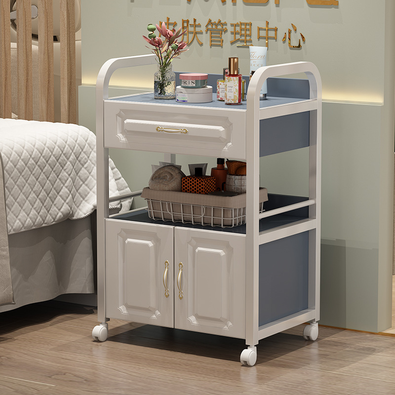 클래식 화이트 프레임 + 그레이 서랍 + 그레이 캐비닛 - 공식 표준 구성 - 50x33x83cm☆☆