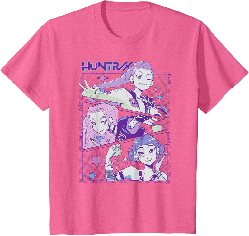 KPop Demon Hunters デーモンハンターズ プリント Tシャツ 外国貿易 メンズ レディース ピュアコットン ラウンドネック 半袖 トップス|undefined
