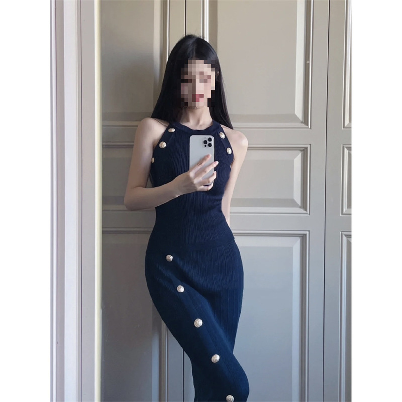 法式高级感小香风套装女气质名媛御姐风针织开衫包臀连衣裙两件套|undefined