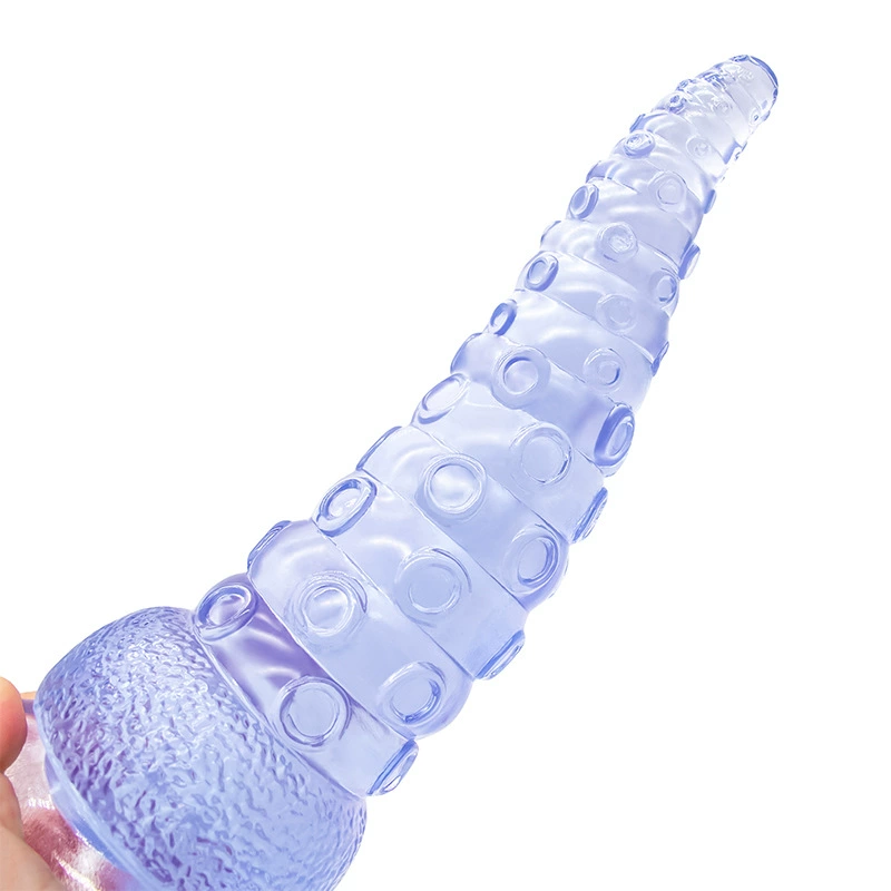 Анальный стимулятор PVC Тентакля игрушка, 20 см прозрачный кристалл дизайн, в нескольких цветах