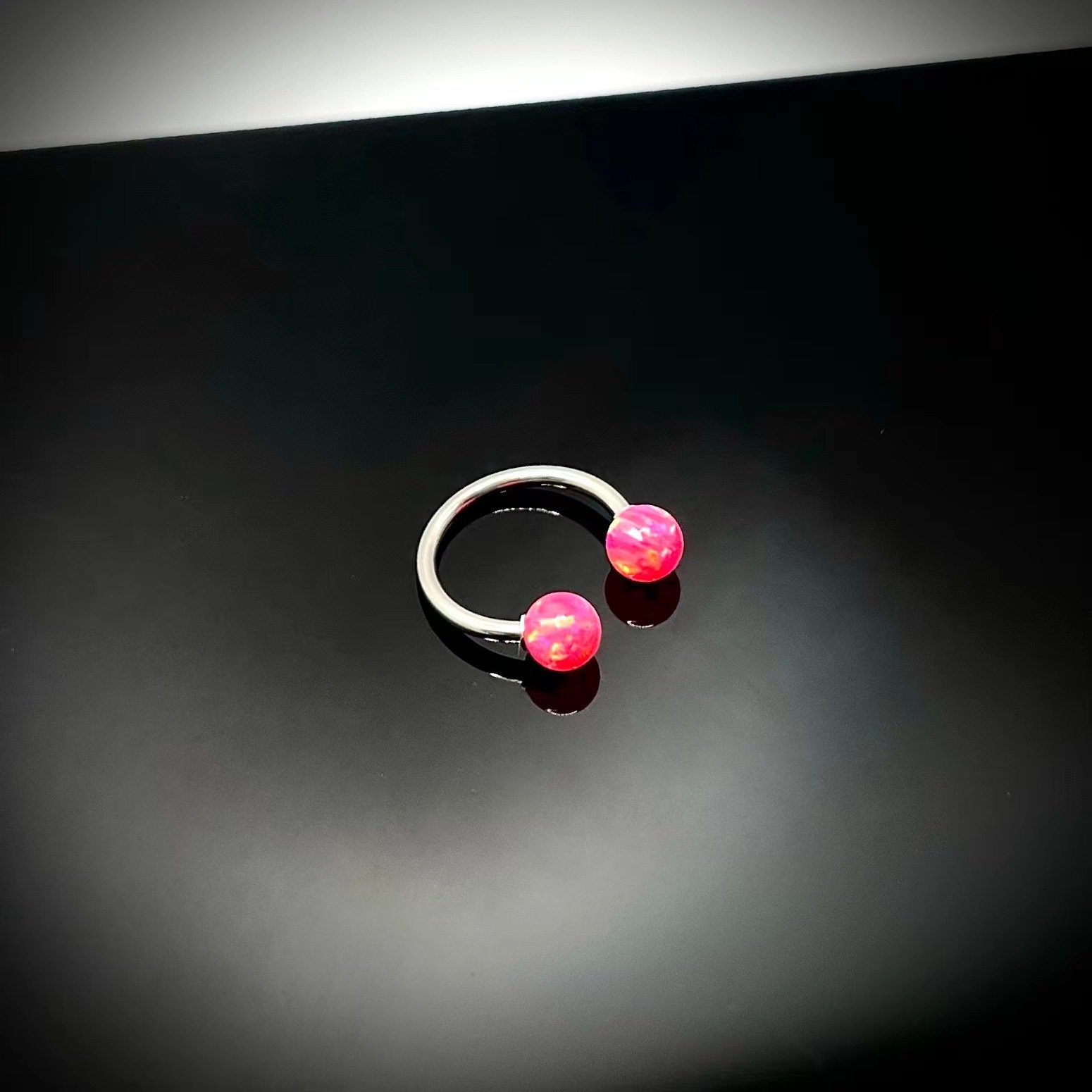 Opal Lip Ring Horseshoe Ring Lip Stud Stainless Steel Body Piercing Jewelry for Lip Lip Piercing detail image 15