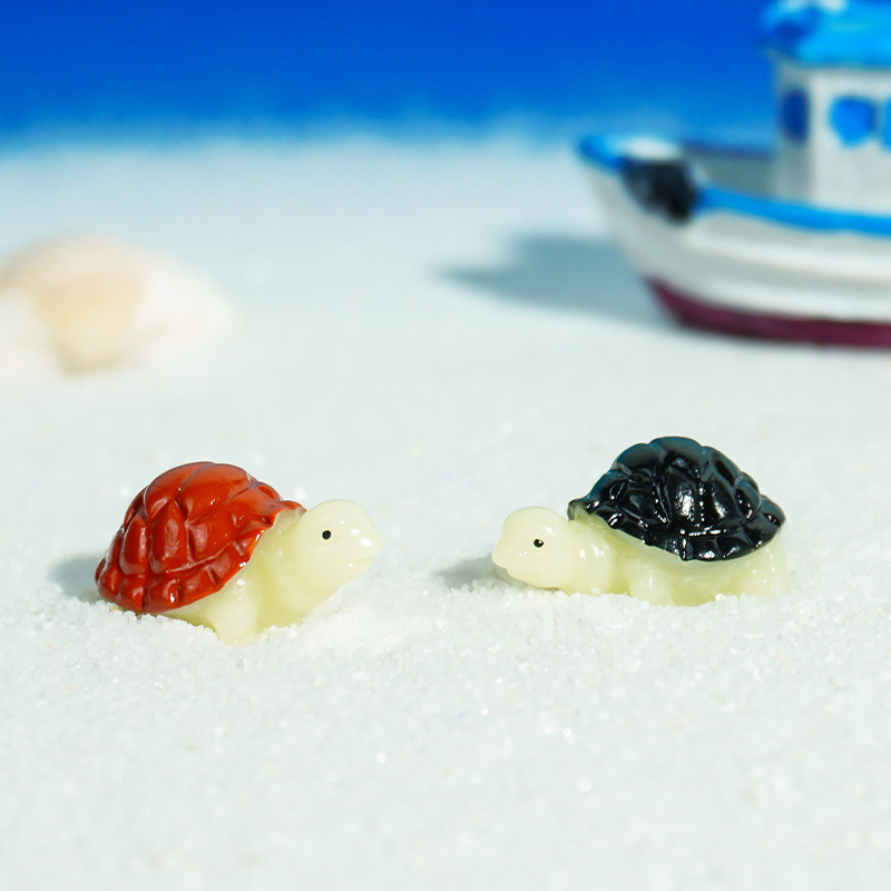 Adornos de tortuga pequeña, resina de micropaisaje de musgo, adornos pequeños, materiales de artesanía de bricolaje de tres colores, accesorios al por mayor