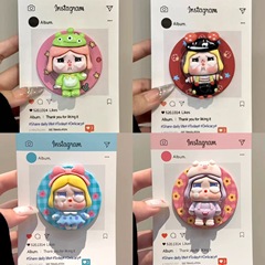 新款立体可爱格纹哭娃适用MagSafe磁吸支架超强吸附桌面伸缩气囊