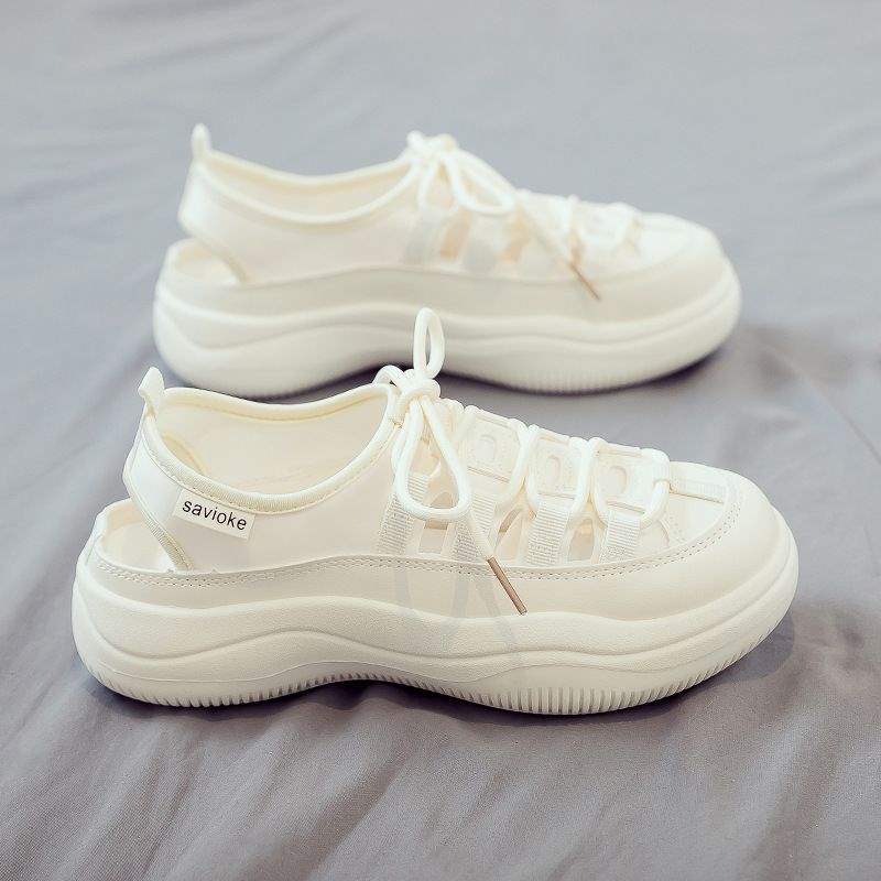 Women's White Sneakers, Mesh, Breathable, Versatile, New Model 2025 Summer, Beach Shoes, Sandals, Trendy On Instagram_vogvips.com