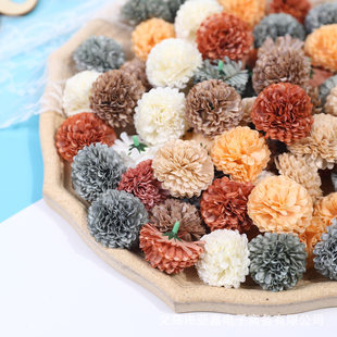 Spot 4cm simulated hydrangea small thorn chrysanthemum pingpong chrysanthemum fake flower simulated flower scene layout wedding flowers realistic