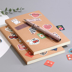Super Thick Horizontal Line Kraft Paper Notebook Red Book Inspired Instagram Style A5 Hand Drawing Sketchbook Diary Notebook Journal Notebook