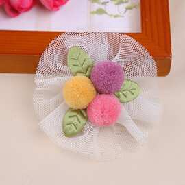 2015款 服装饰品包装盒辅料配件DIY手工花 纱网毛球花