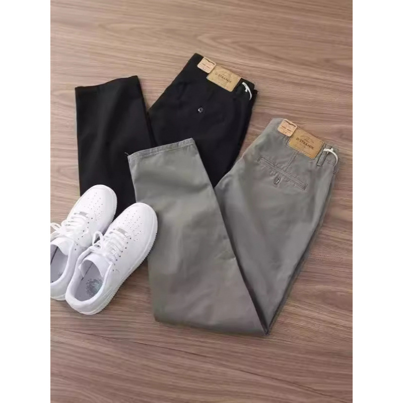 Demi-season retro cotton trousers for leisure