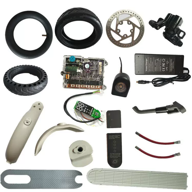 电动滑板车m365全套配件小型挂钩脚撑前后挡泥板前灯面盖硅胶