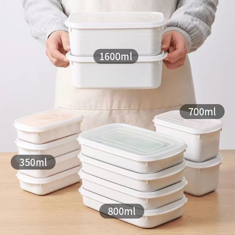Kitchen Refrigerator Crisper Box with Scale Ingredient Box Food-Grade Fruit and Vegetable Lunch Box Meat Refrigerated Storage Box Lunch Box