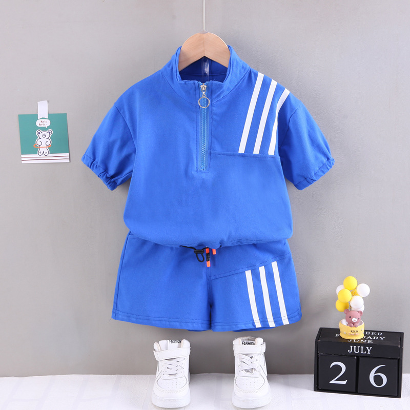 Children's clothing Boy Summer wear The little boy handsome T-shirt Short sleeved Two Set 1 2-3-4 baby Summer clothes