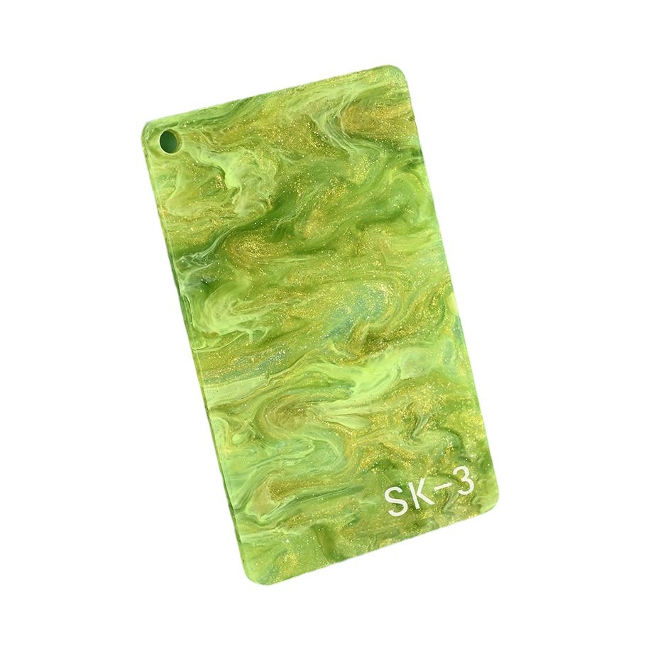 流金贝亚克力板 闪光亮片亚格力加工 钥匙扣花纹彩色葱粉板可