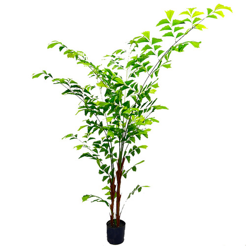 High-Fidelity Camping-Style Tree with Fish-tail and Candelabra Palm—Lifelike Artificial Greenery for Indoor Floor Displays and Landscape Design