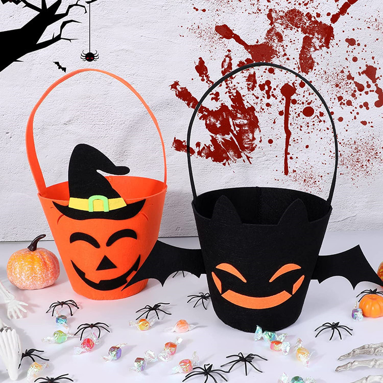 跨境无纺布万圣节礼物袋糖果袋儿童南瓜袋手提袋鬼节装饰品讨糖袋