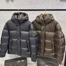 高版本巴家字母徽标连帽羽绒服男女冬季新款时尚休闲保暖鸭绒外套