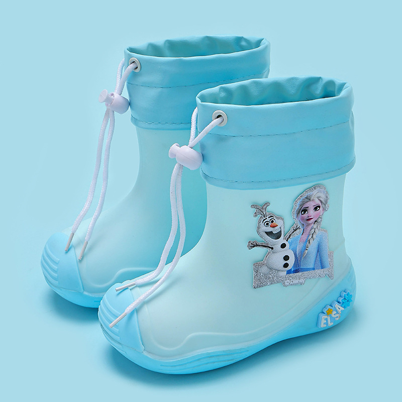 Botas de lluvia de verano para niños antideslizantes con suela suave para niños trapos fríos anti olor para niños de dibujos animados para niños zapatos de lluvia para niños