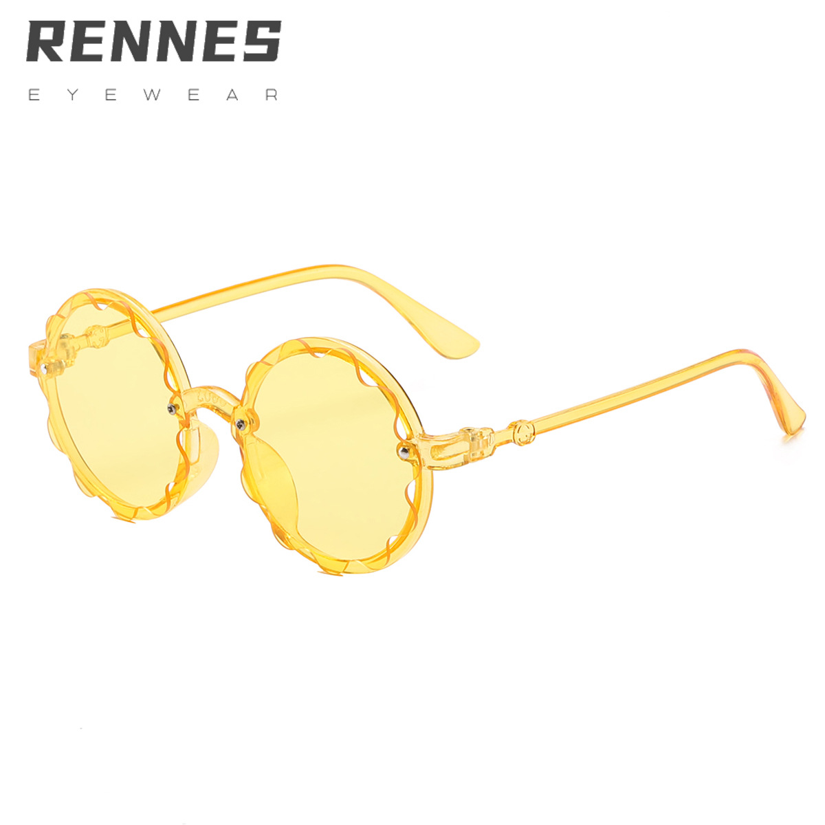 2021 nuevos niños ola océano gafas de sol moda irregular personalidad flor niños gafas de sol 8863