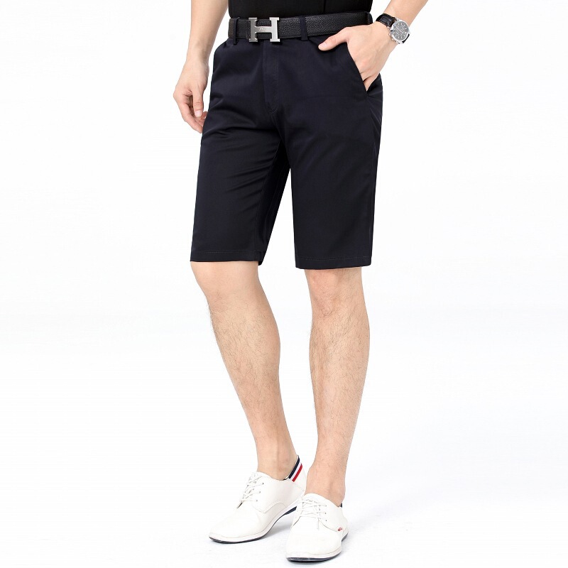 Brand Middle-Aged Men's Thin Shorts Plus Size Summer Business Dad Formal Casual Straight Versatile Five-Point Pants