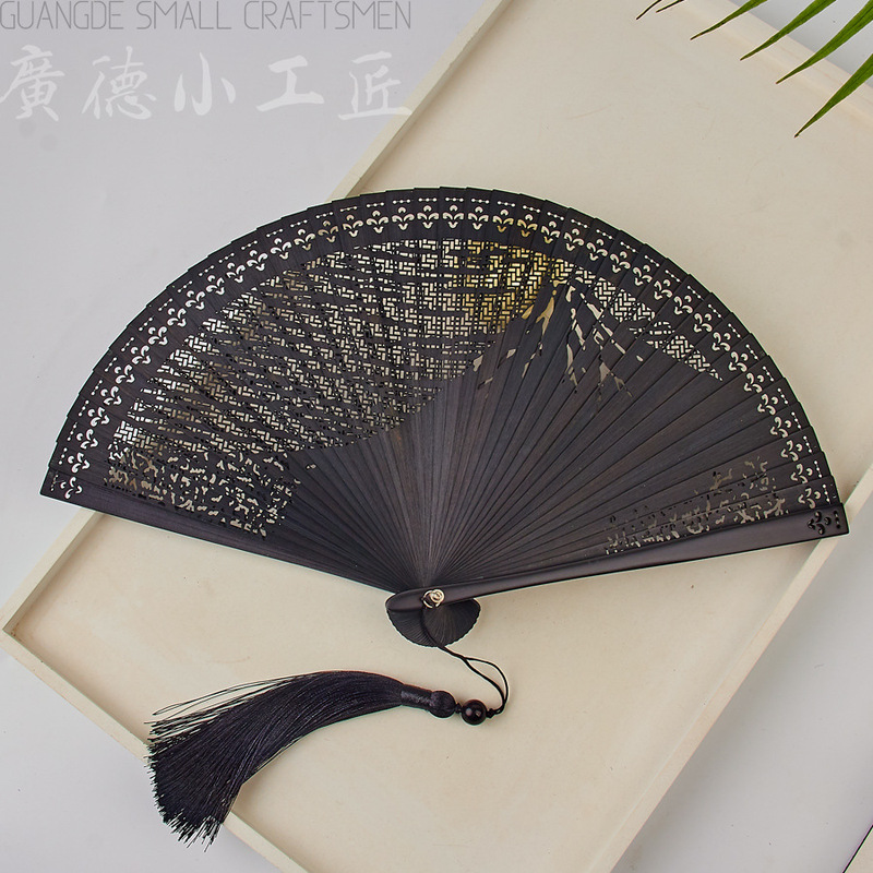 全竹折扇新中国風ミニ扇子古風チャイナドレス小折扇レトロ持ち歩き折り畳み扇女|undefined