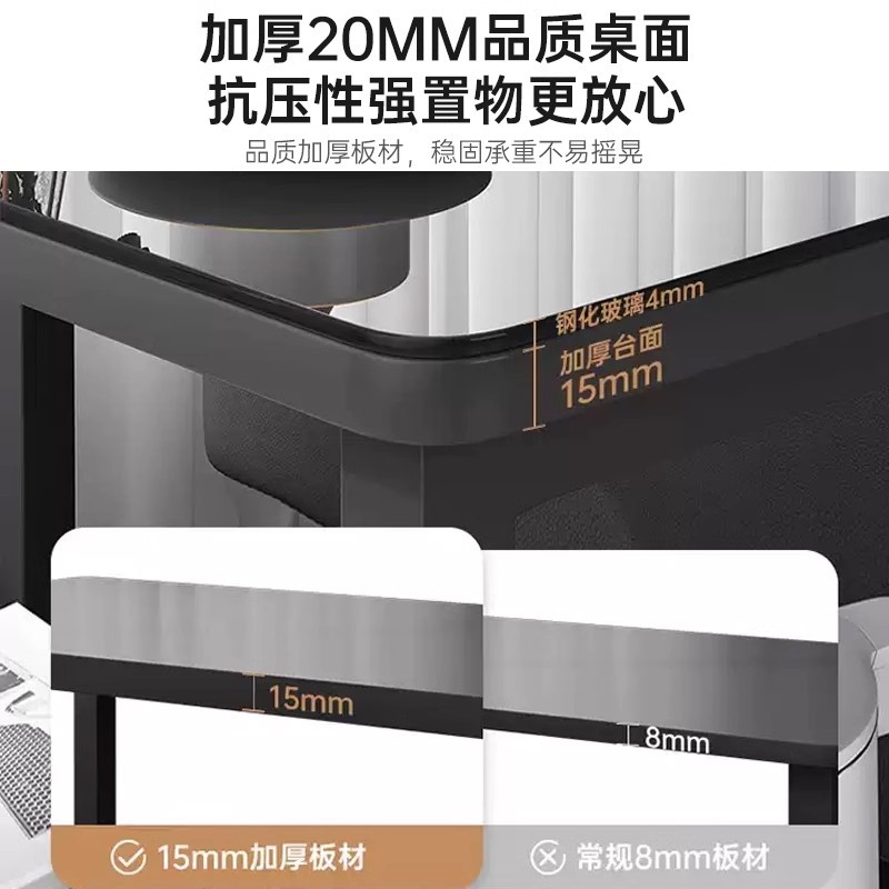 Sofá móvil en el medio de la mesa de té de vidrio de lujo de oficina especial para la sala de recepción 2025 nueva mesa pequeña