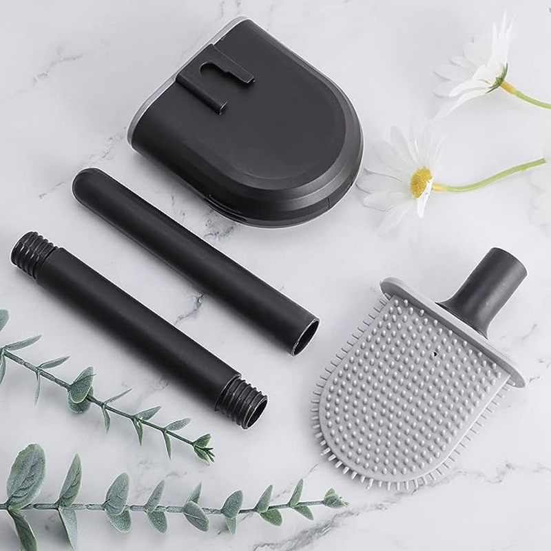 Venta caliente transfronteriza Cepillo de baño desmontable Cepillo de baño con base Pared TPR cepillo de limpieza Temu generación pelo