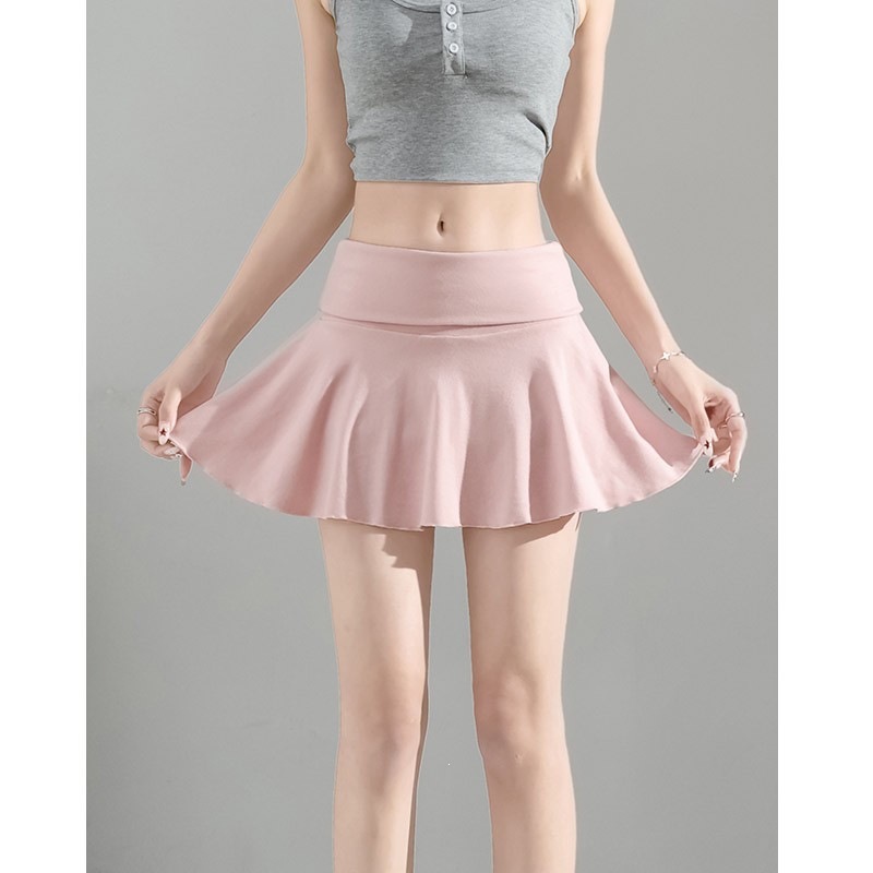 Gray Tennis Skirt for Women, Spring and Autumn 2026 New High-Waisted Slimming A-Line Pleated Skirt, Short Sports Skirt for Petite Figures